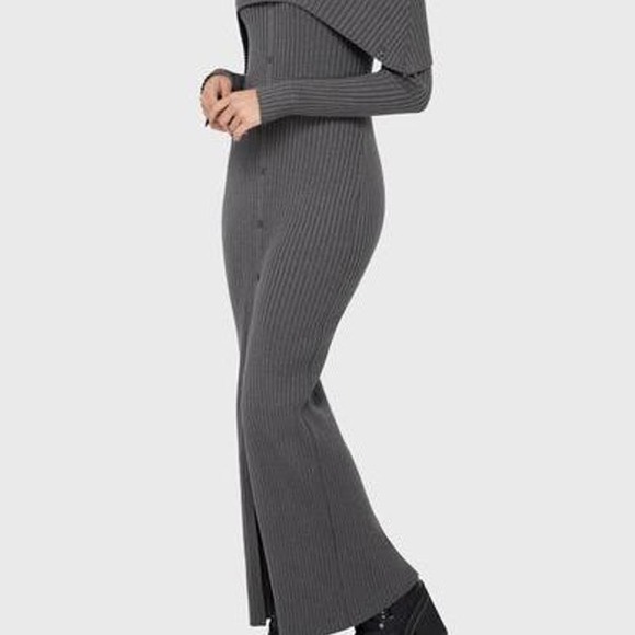 Killstar Dresses & Skirts - Killstar Dusk empress dress Grey Size M bodycon maxi stretchy party dress
